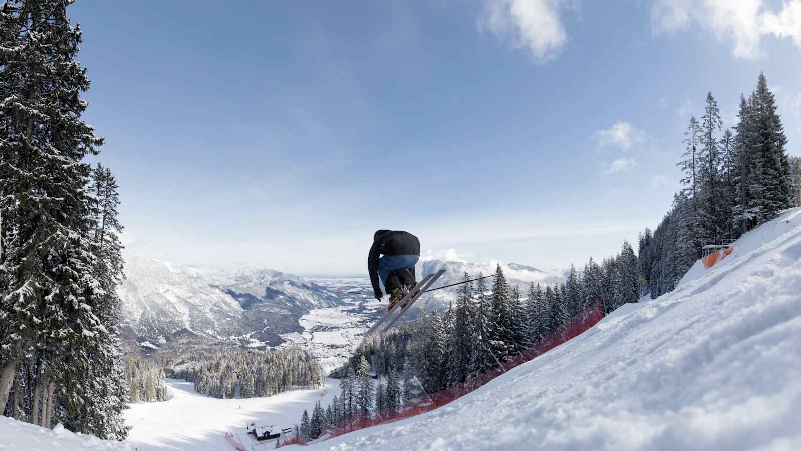 Skifahrer auf der Kandahar