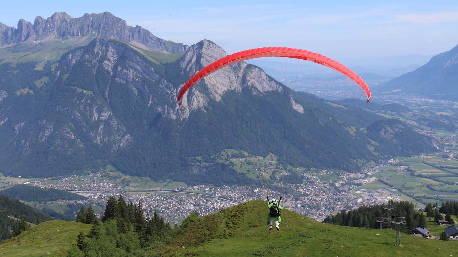 Gleitschirmfliegen am Pizol