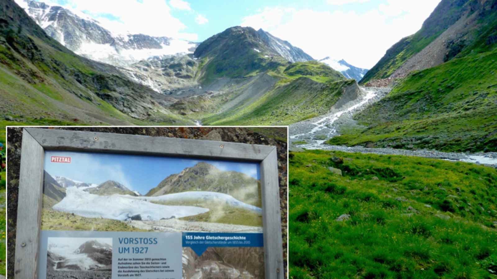 Vergleich Taschachtal damals und heute