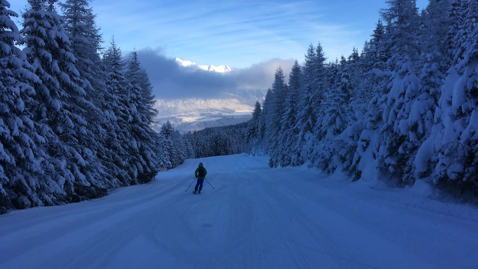 Skifahren am Glungezer