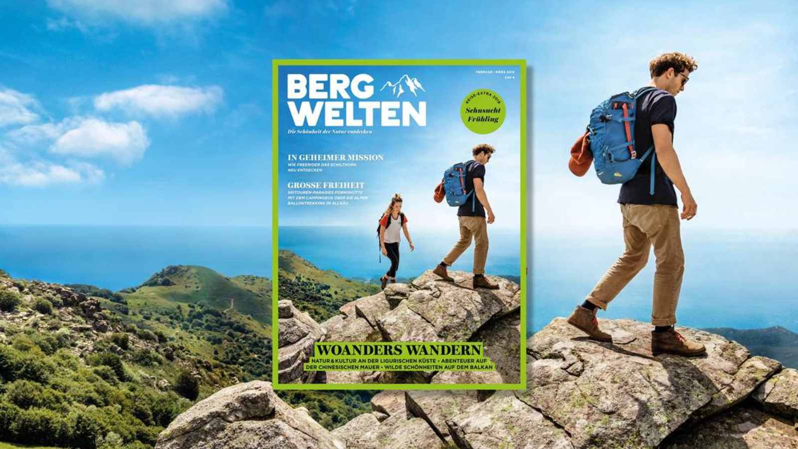 Jetzt überall im Zeitschriftenhandel – das Bergwelten Magazin (Februar/März 2019) 