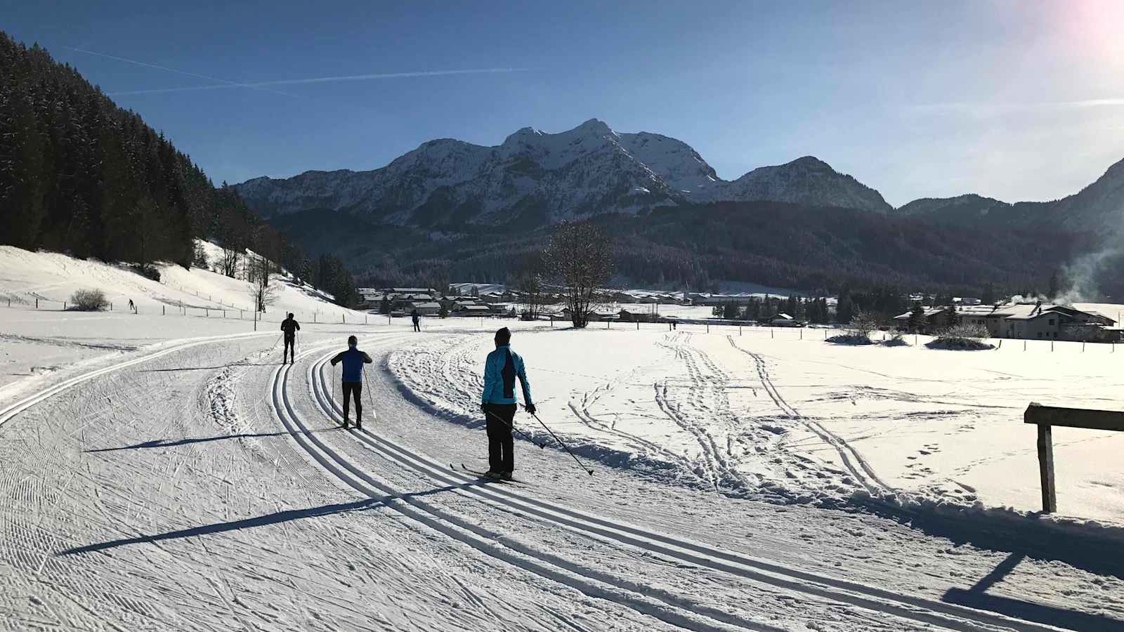 Gemütlich geht es über die „Warminger-Loipe“ in Hochfilzen