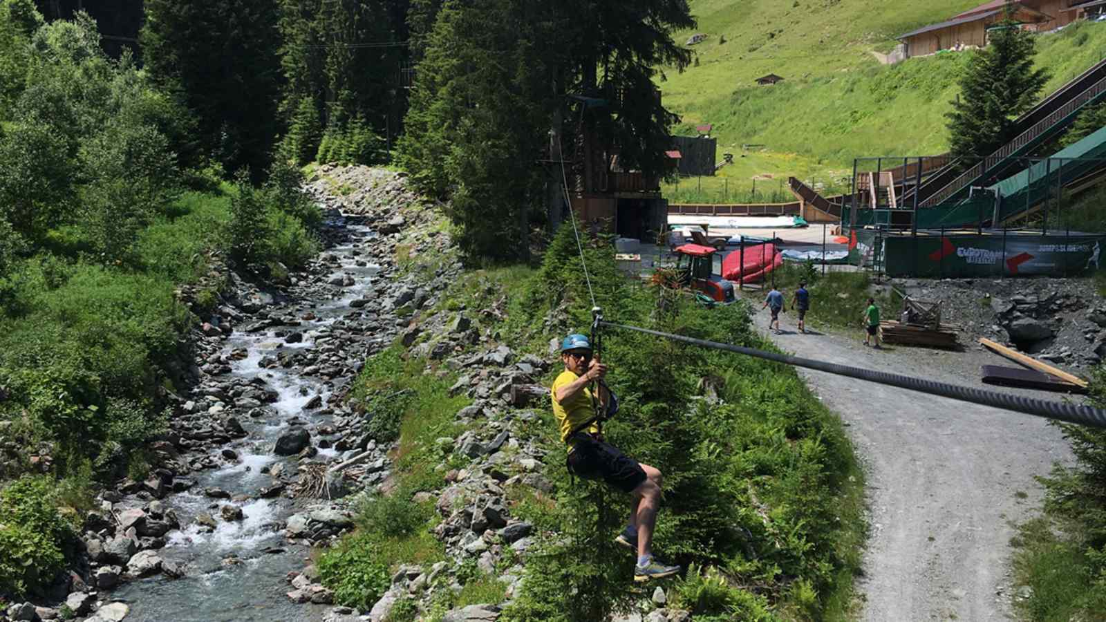 Hochseilpark Seilrutsche