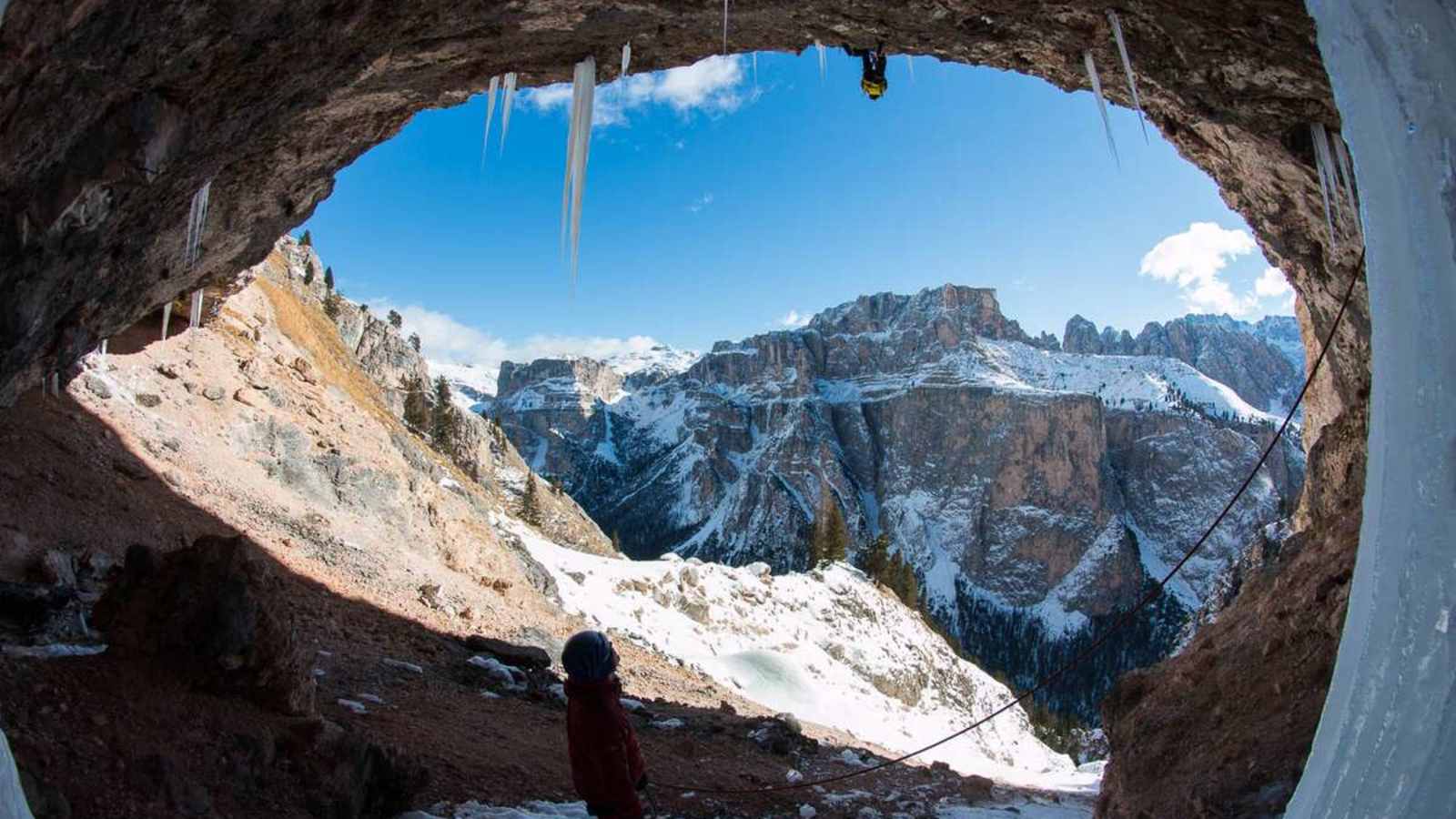 Klettern im sonnigen Südtirol trotz Winter und Kälte