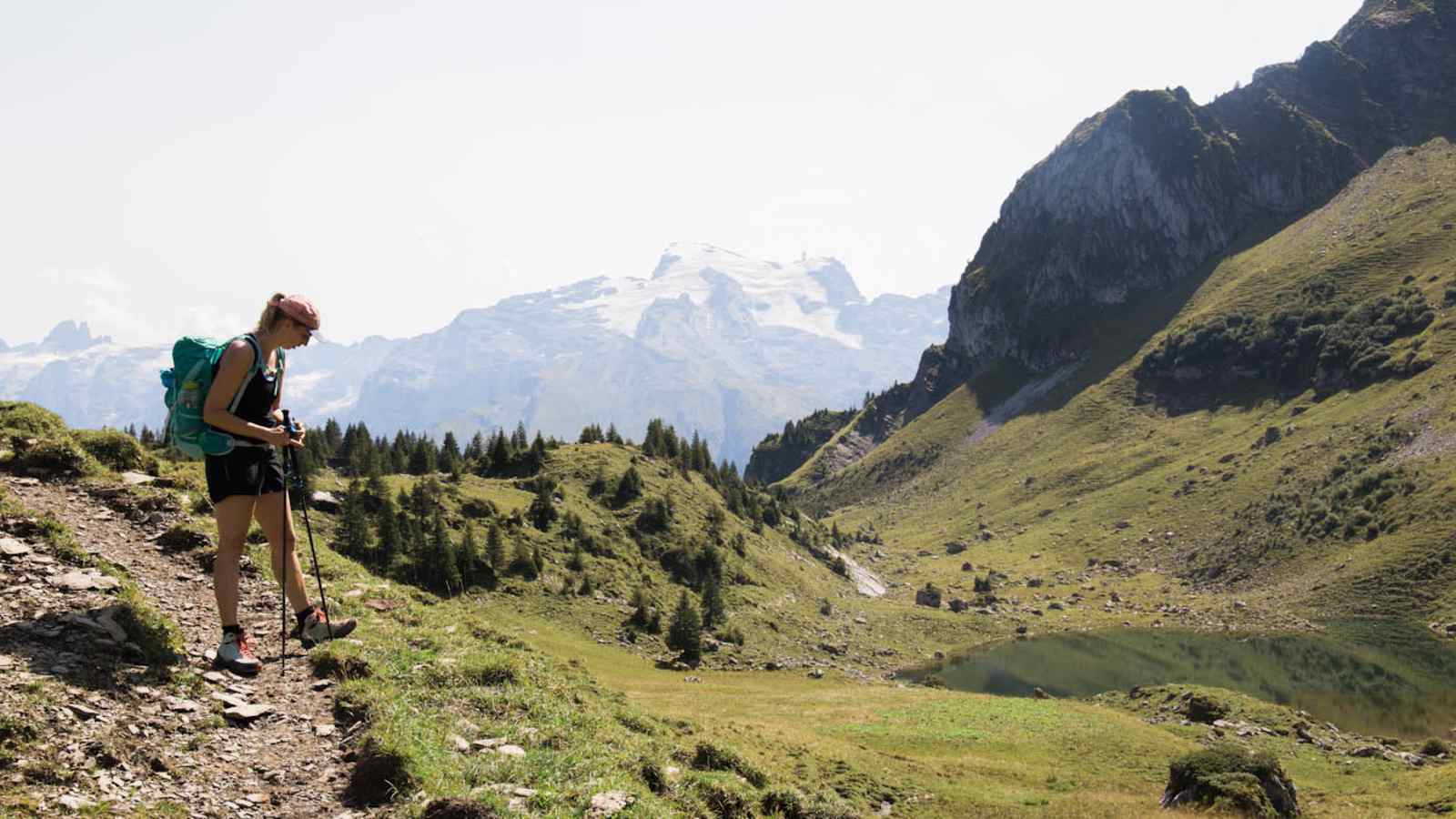 Im Hintergrund ist der Titlis Gletscher zu erkennen