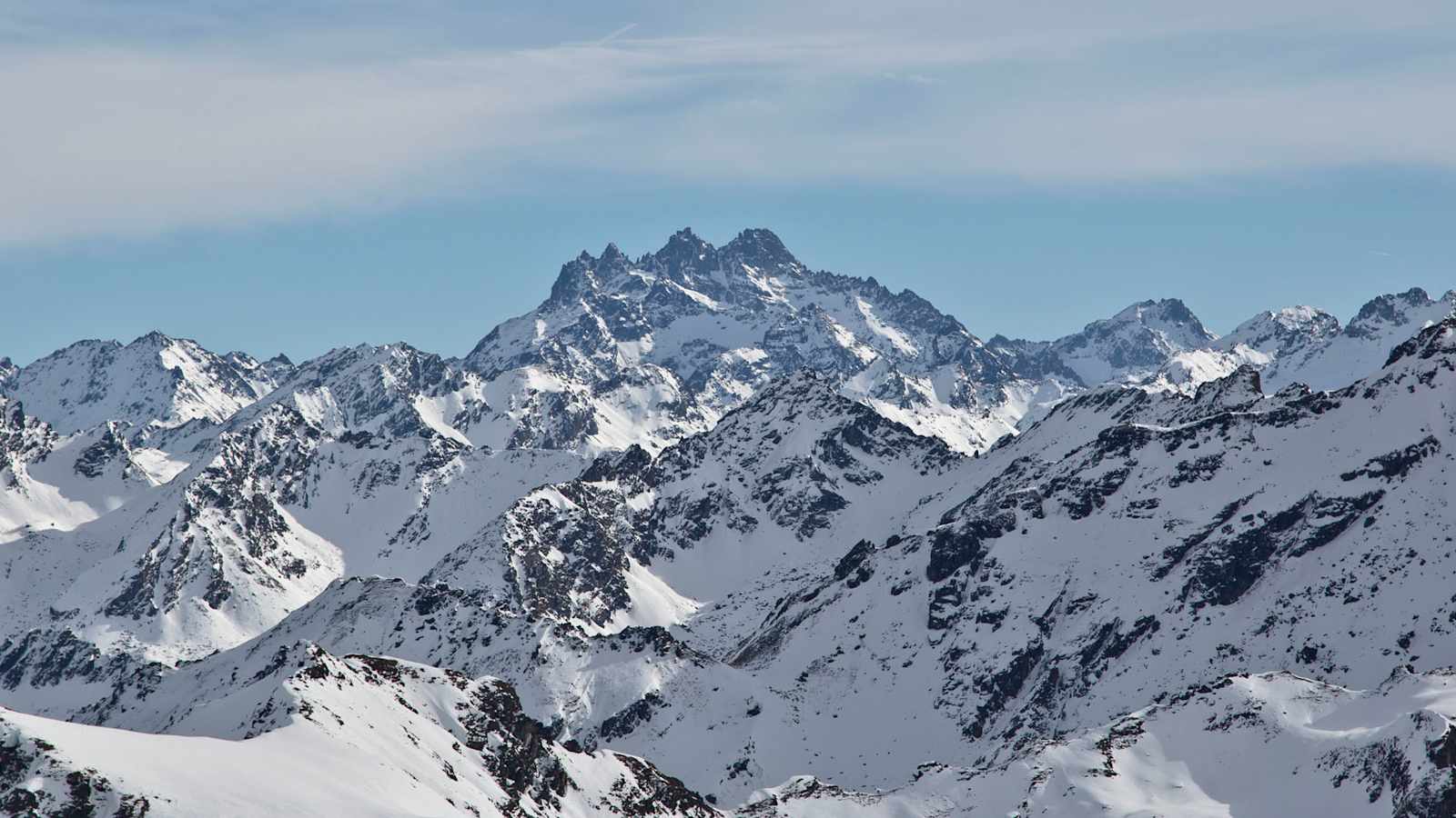 Schneelandschaft Silvretta Gebirge