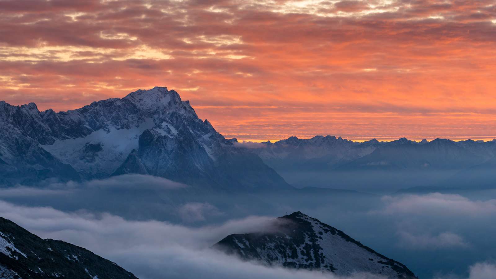 Zugspitze Sonnenuntergang