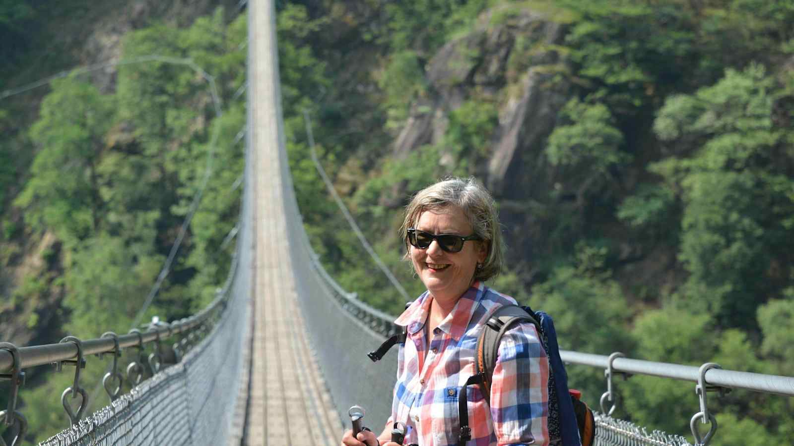 Tibetische Hängebrücke Carasc Tessin