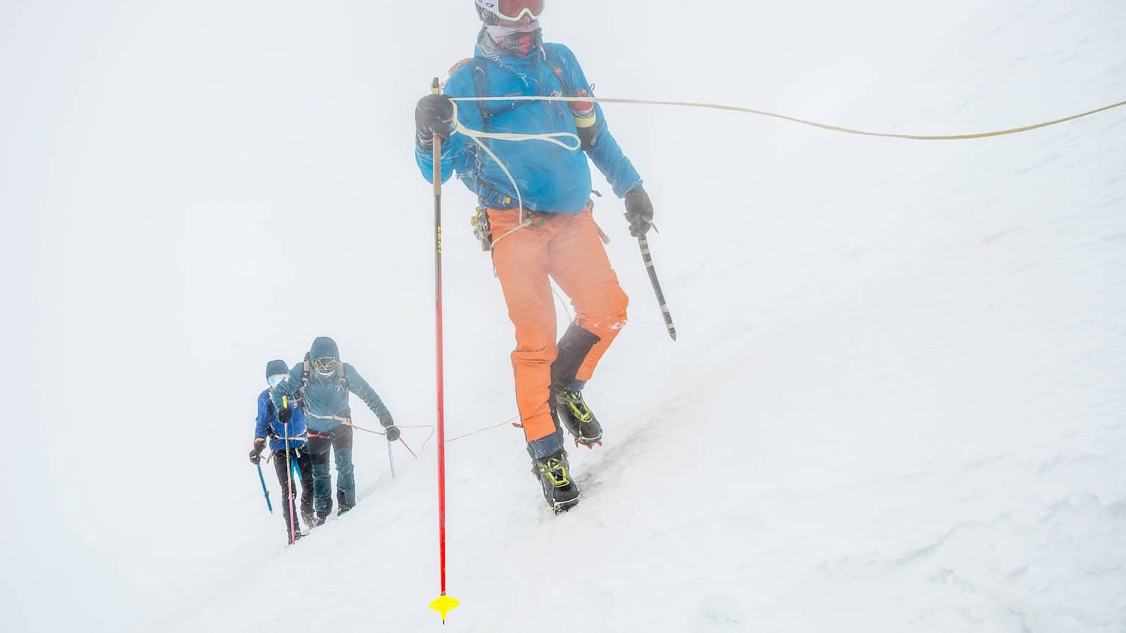 Die Athleten am Mont Blanc