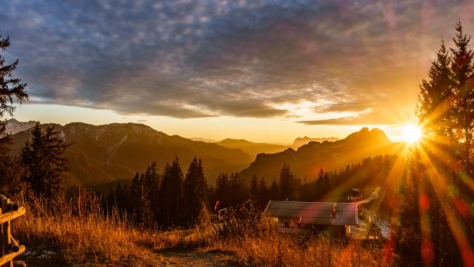 Panorama mit der Unternberg Alm
