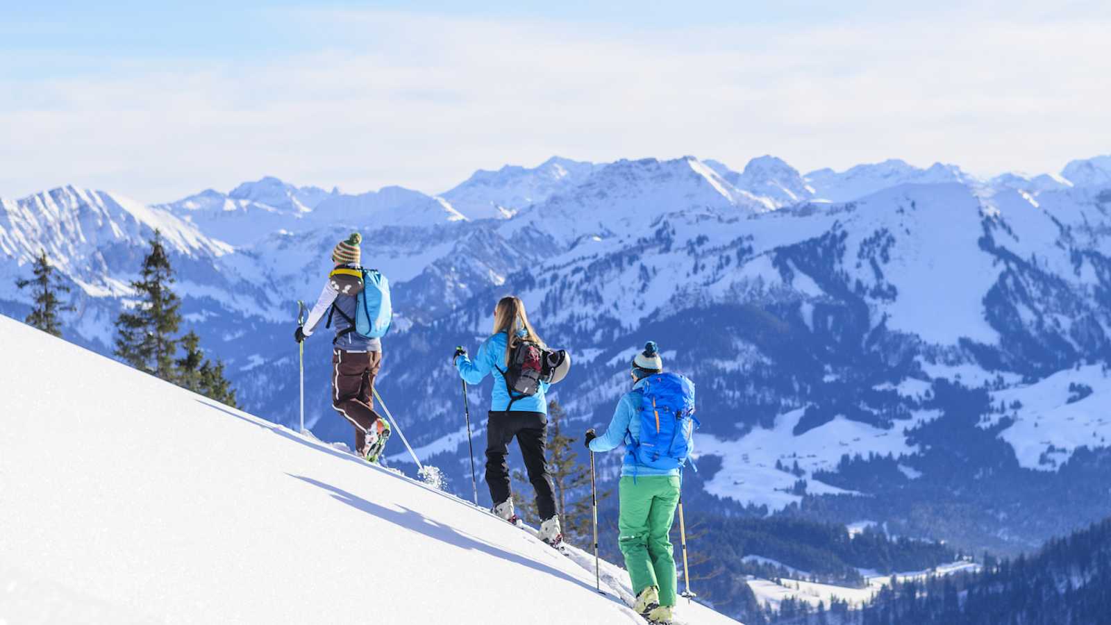 Skitourengeher in den Bergen