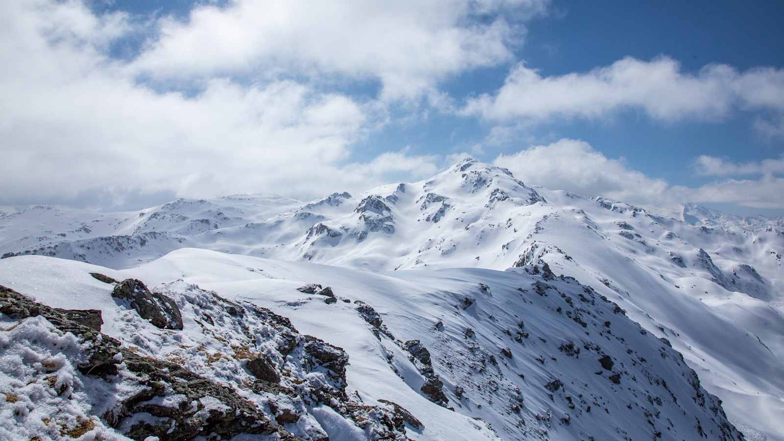 Aussicht am Gipfel des Rastkogels