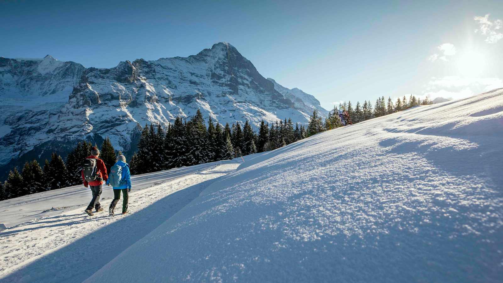 In Grindelwald der Sonnen entgegenwandern - im Winter ein besonderer Genuss.