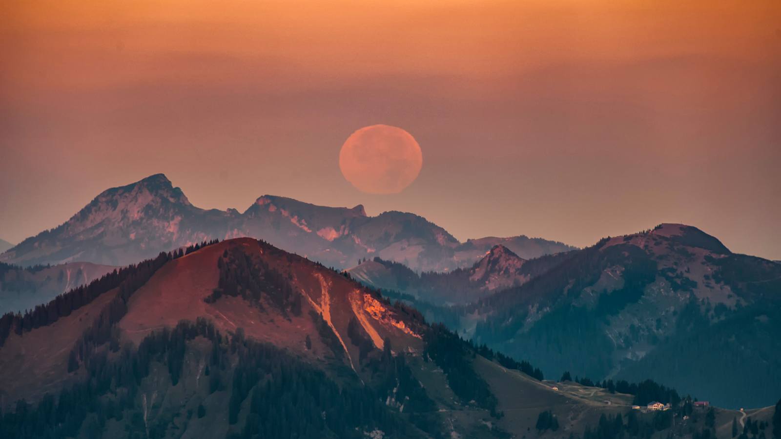 Vollmond über Brauneck & Benediktenwand