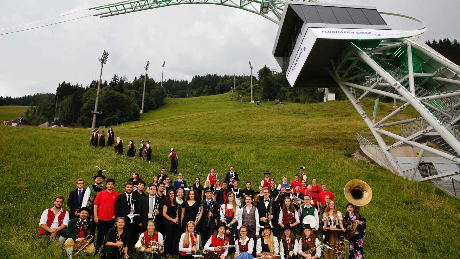 Musiker im Planai Stadion