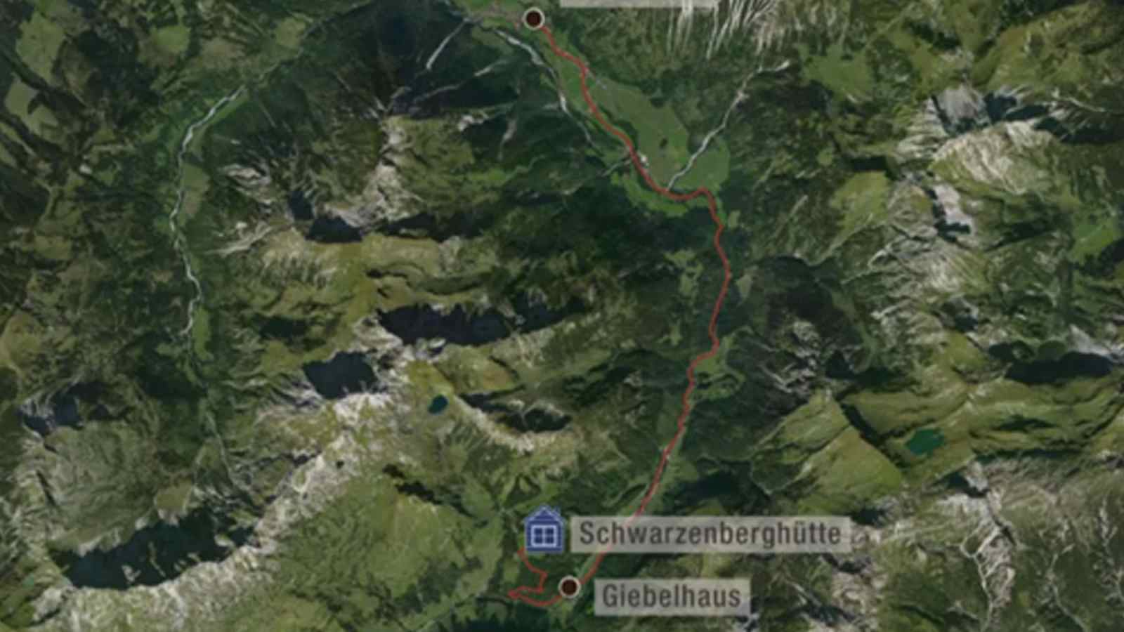 Lage der Schwarzenberghütte auf der Landkarte