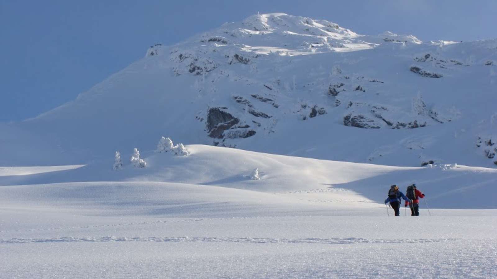 Skitour in den Kitzbüheler Alpen mit dem Sonnspitz-Gipfel im Hintergrund