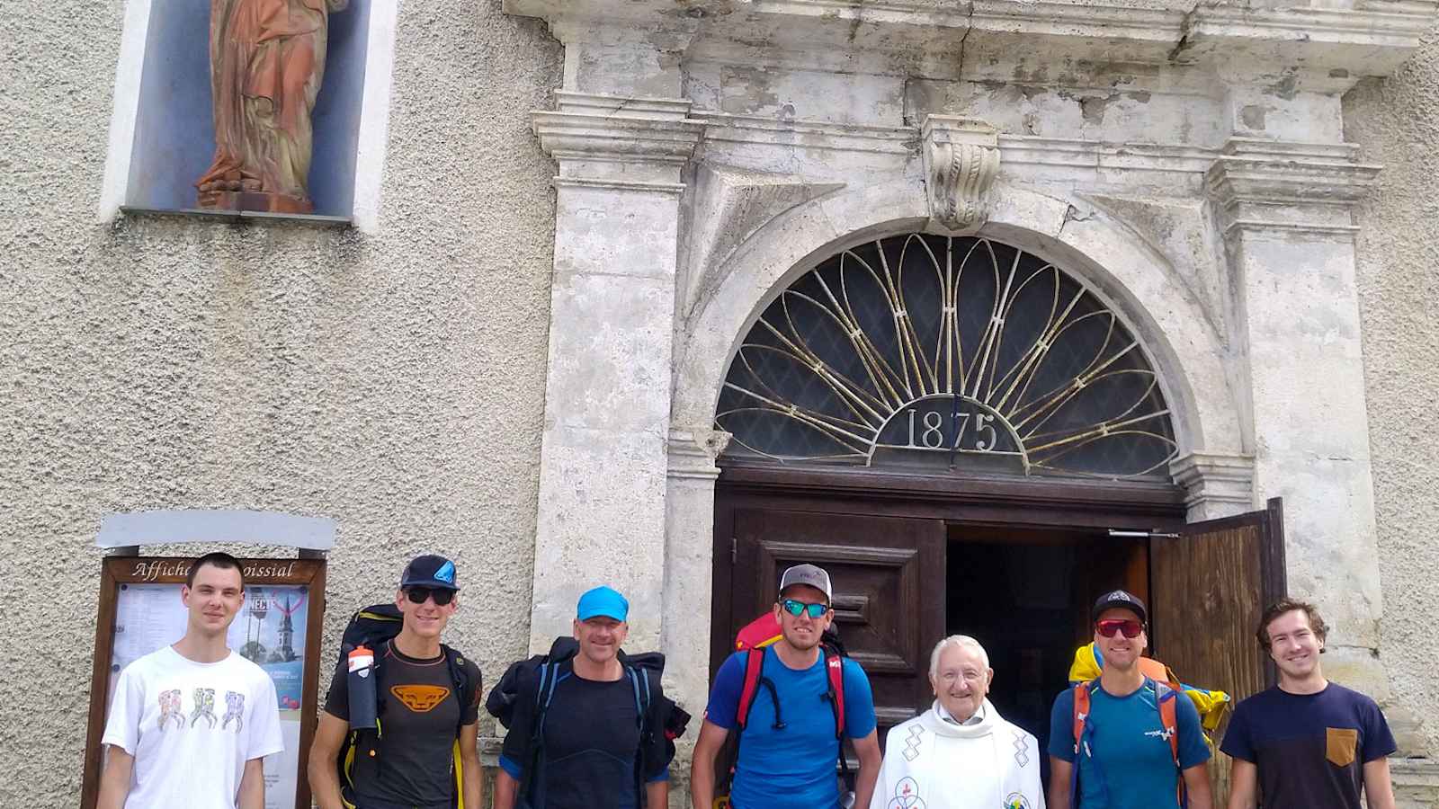 Die Bergsteiger mit dem Pfarrer in Les Houches