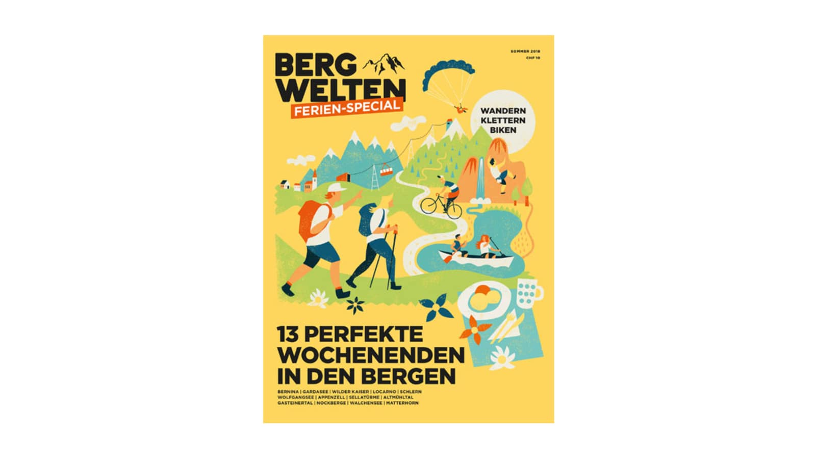 Cover des Bergwelten Urlaubs-Specials Sommer 2018