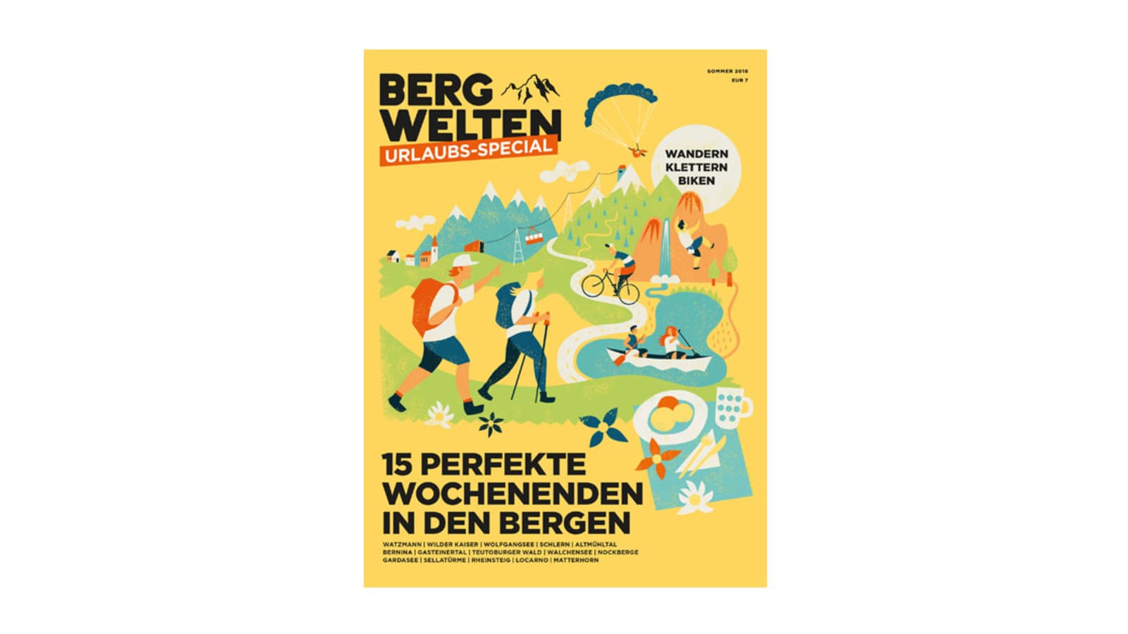 Cover des Bergwelten Urlaubs-Specials Sommer 2018