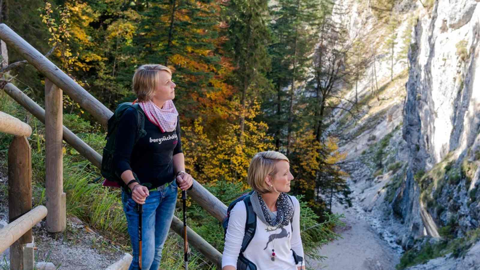 Durch die Hüttlebachklamm führt eine schöne Wanderung. 