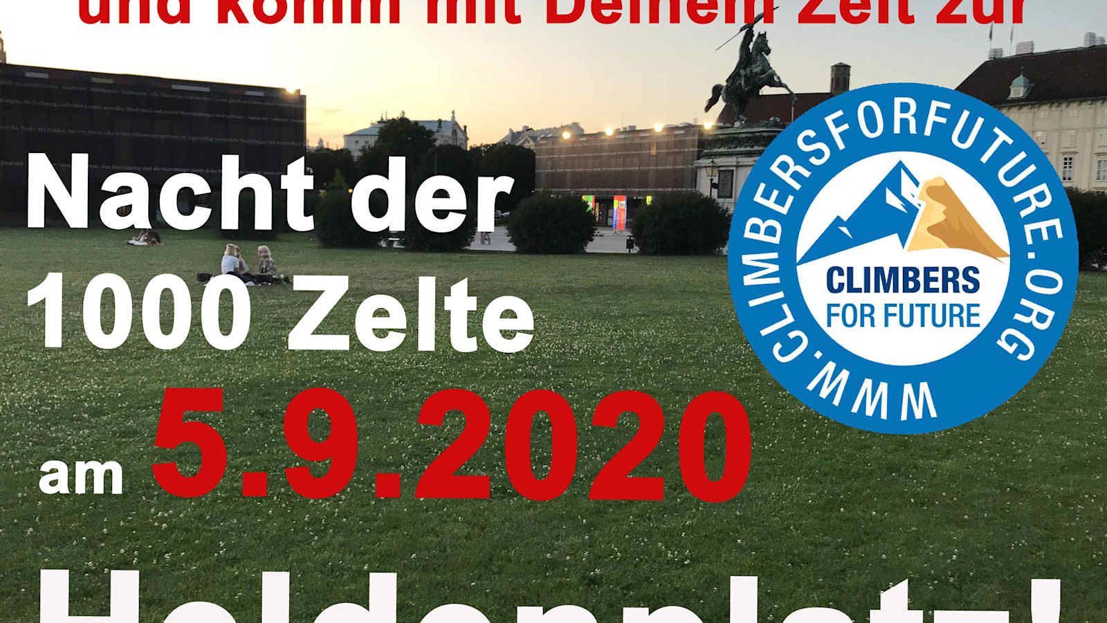 Das Programm der Aktion „Nacht der 1000 Zelte“ 