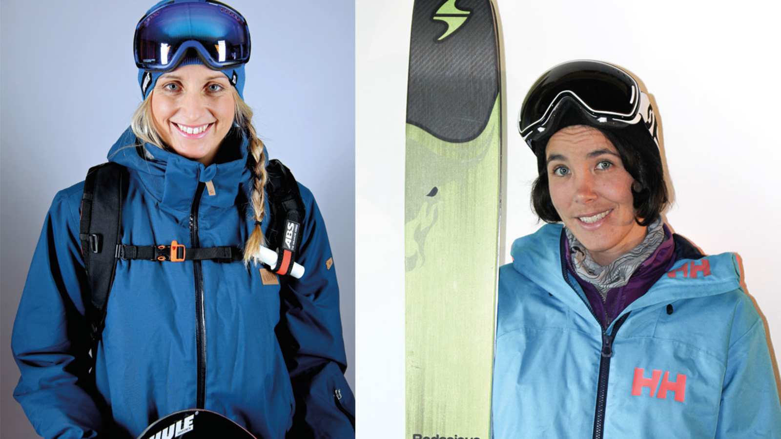 Freeride-Profis: Aline Bock und Jackie Paaso