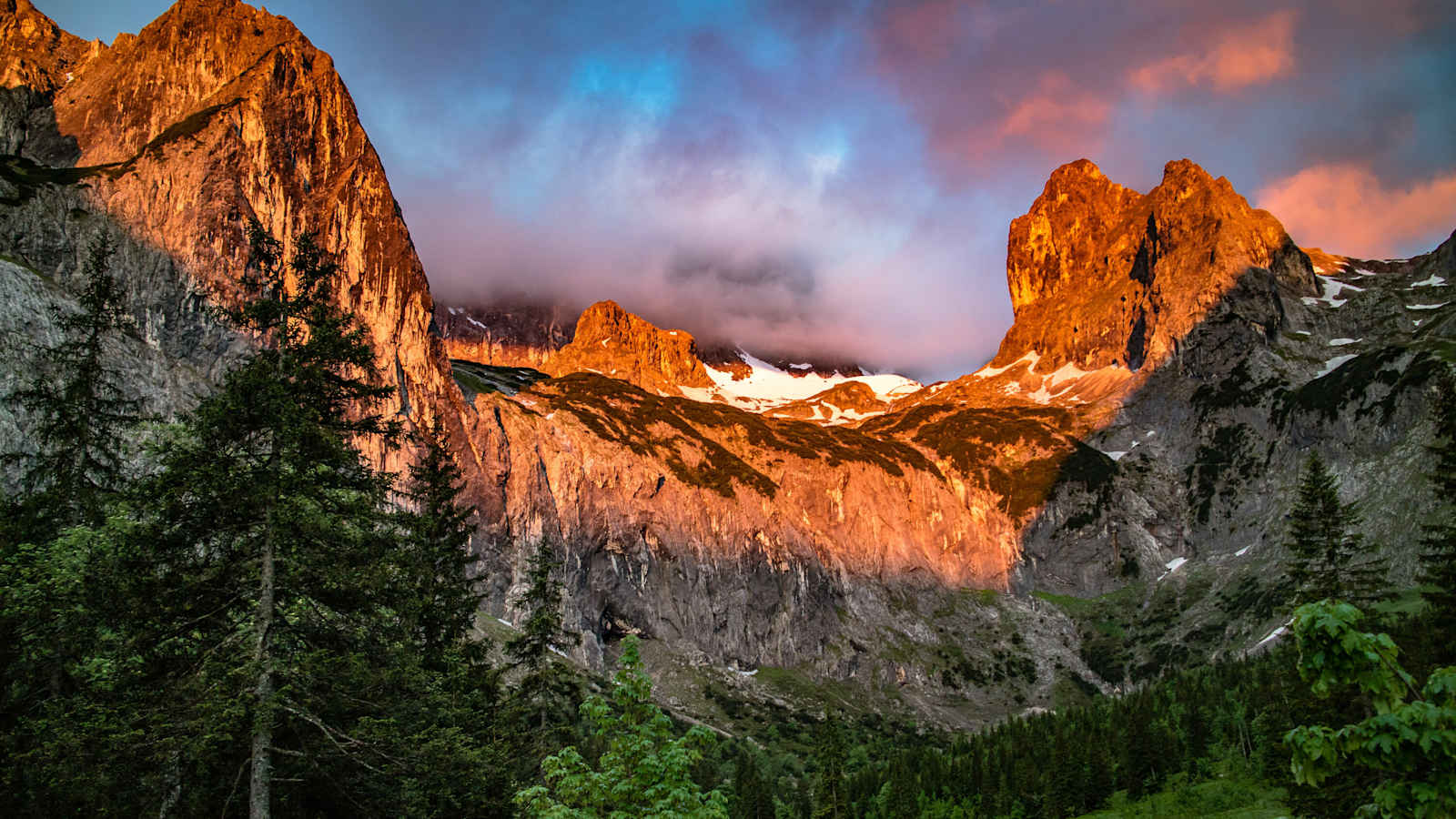 Wetterregel Alpenglühen