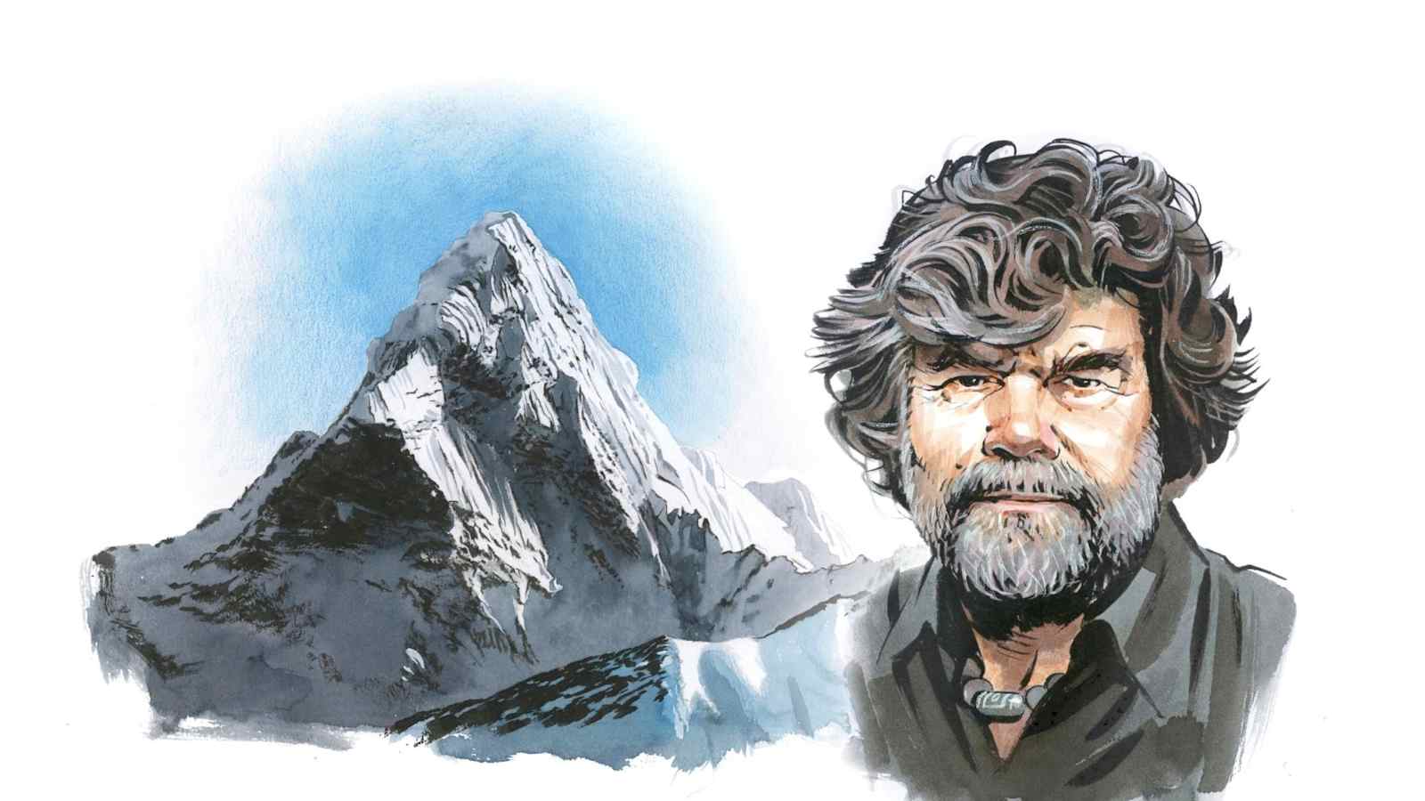 Reinhold Messner vor dem Nanga Parbat