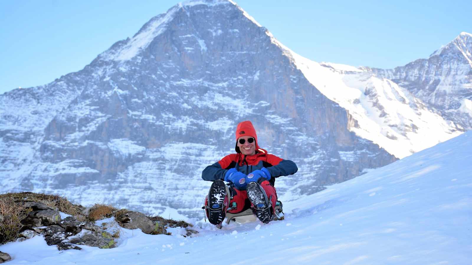 Rodler auf der Eiger-Grand-Tour