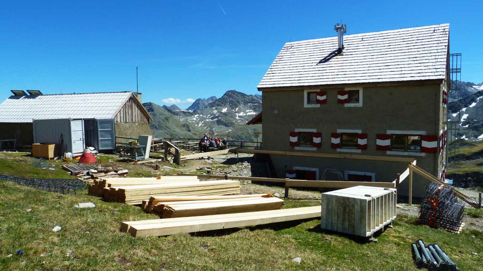 Zubau für die Salmhütte in Kärnten: Baustelle auf 2.644 m