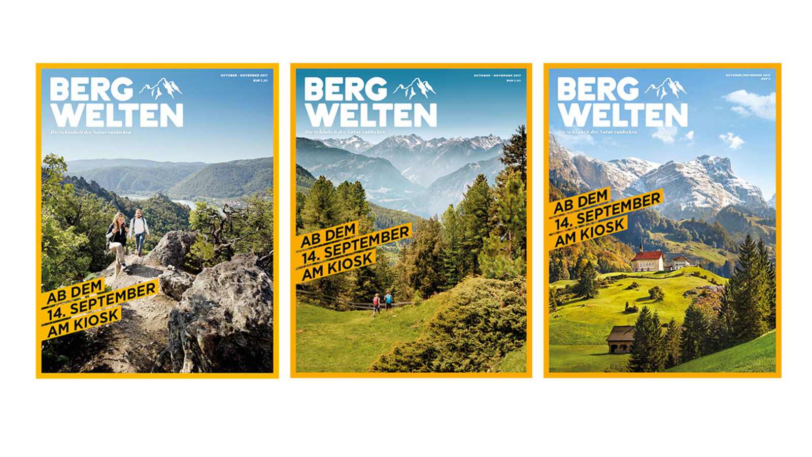 Cover: Bergwelten Magazin (Herbst) – Österreich, Deutschland, Schweiz