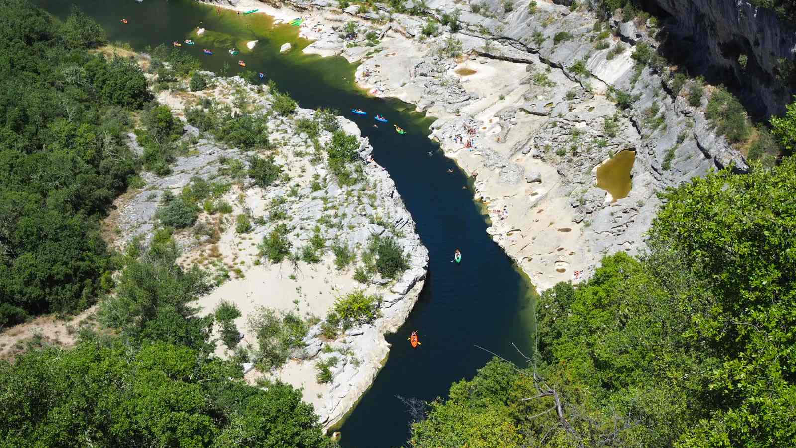 Blick in die Ardèche-Schlucht