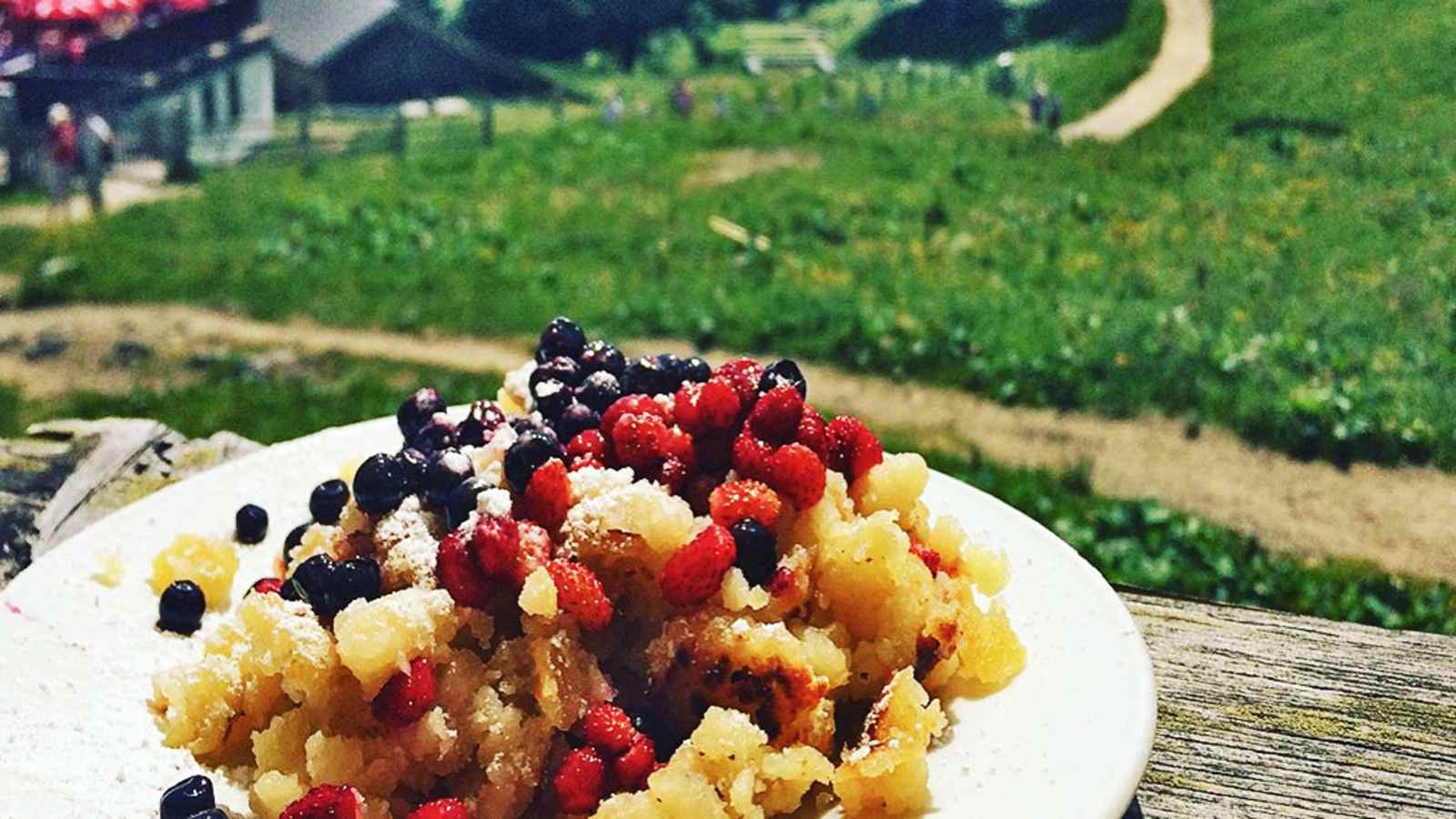 Kaiserschmarrn auf der Breininghütte im oberösterreichischen Dachsteingebirge