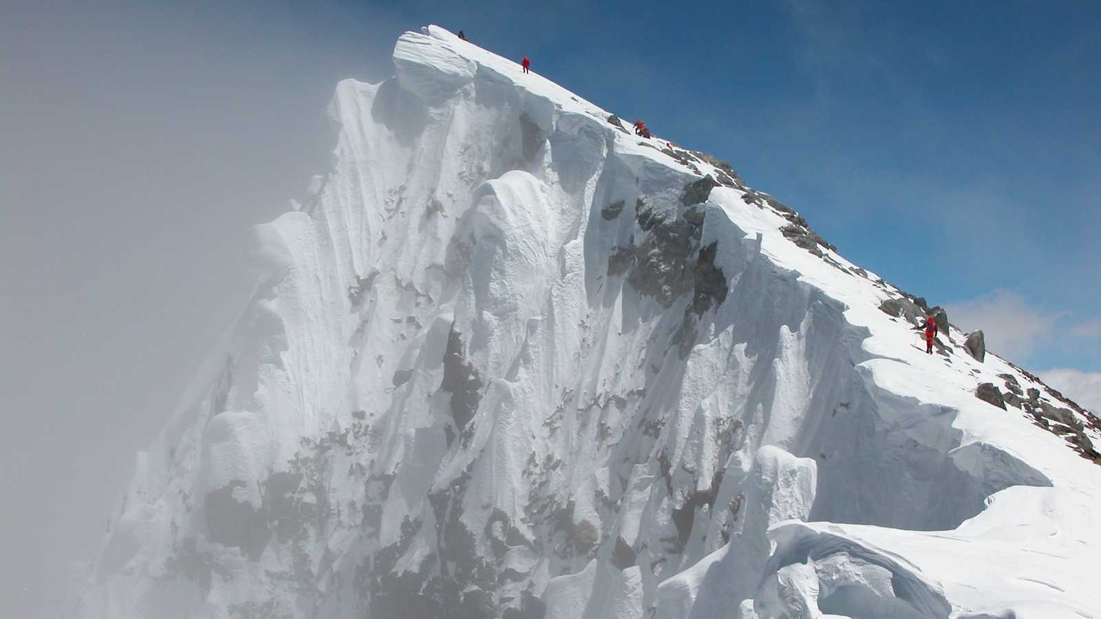 Bergsteiger am Broad Peak im Karakorum