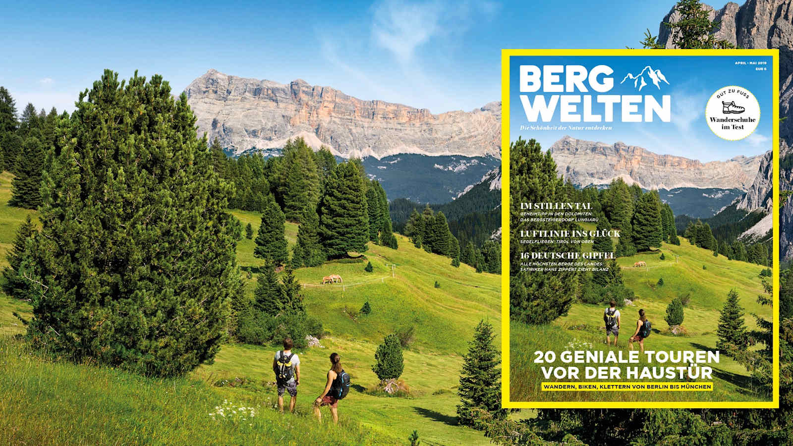 Das neue Bergwelten-Magazin (April/Mai 2019)