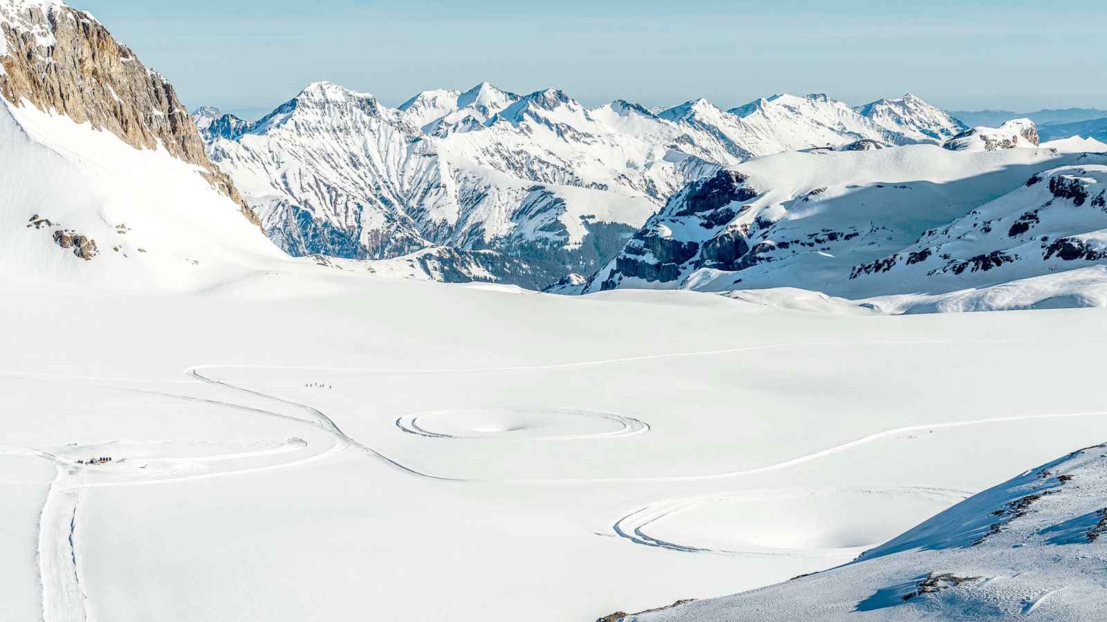 Gletscher soweit das Auge reicht.