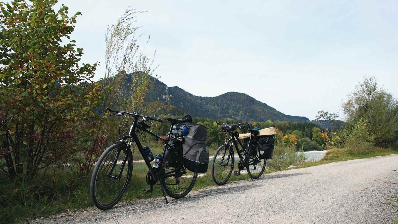 Radfahren entlang der Isar