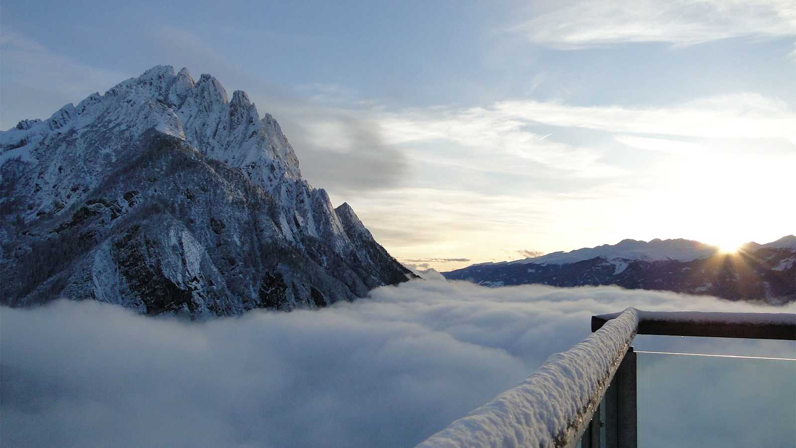 Dolomitenhütte im Winter