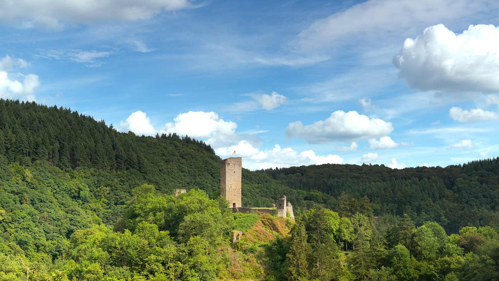 Blick auf die Niederburg bei Manderscheid