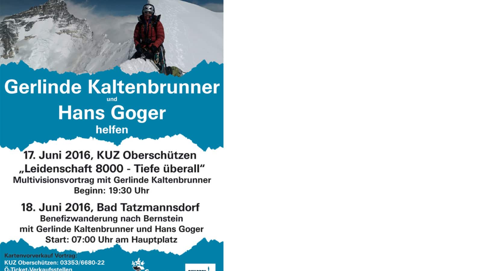 Erdbebenhilfe für Nepal: 2 Tage mit Gerlinde Kaltenbrunner und Hans Goger