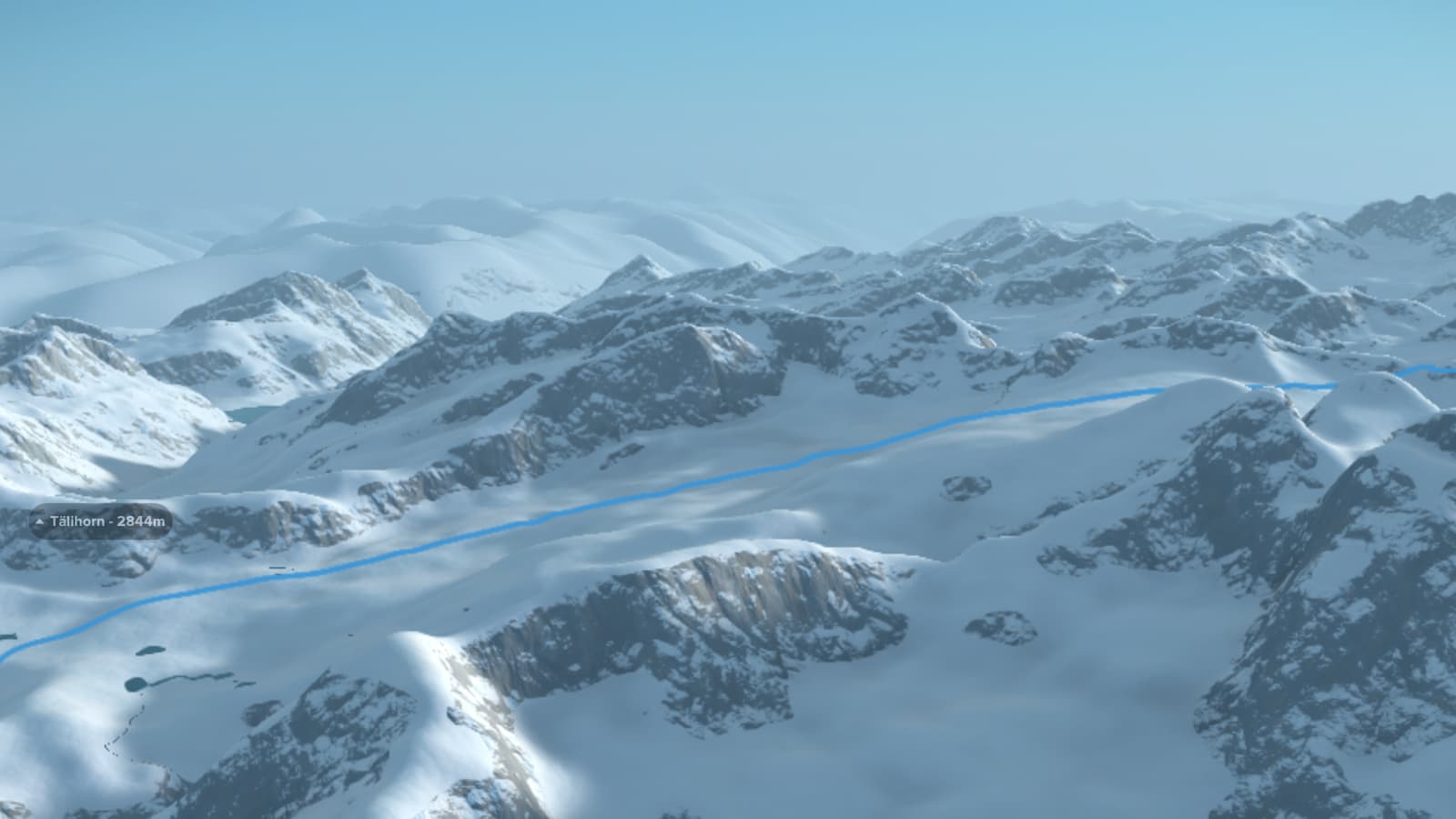 Bergwelten: 3D-Kartenausschnitt der Silvretta-Skidurchquerung