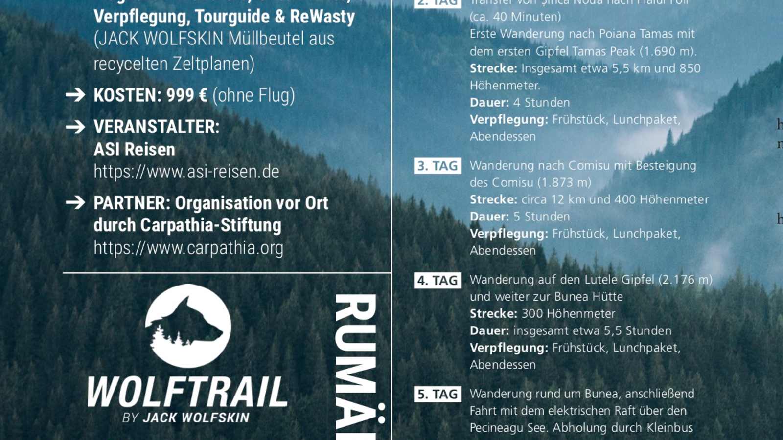 Alle Infos rund um den Weitwanderweg „Wolftrail“ im Überblick