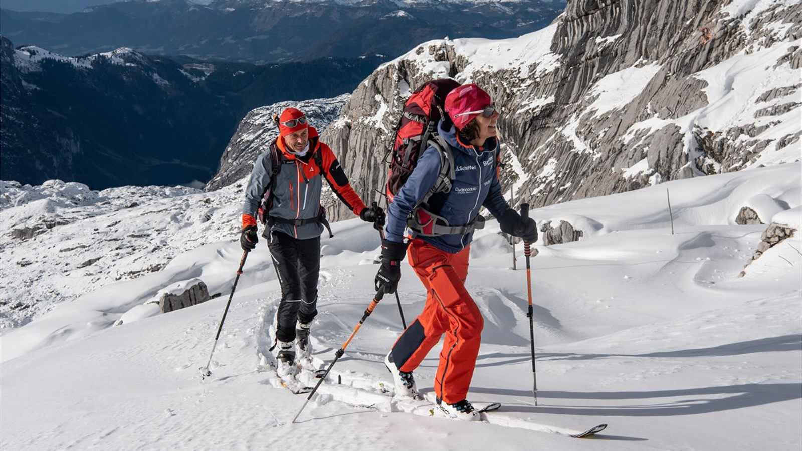 Gerlinde Kaltenbrunner und Manfred Jericha am Dachstein