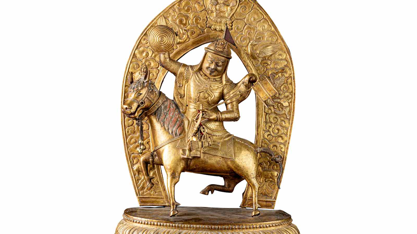 Feuerverzinkte Bronzefigur von Ling Gesar