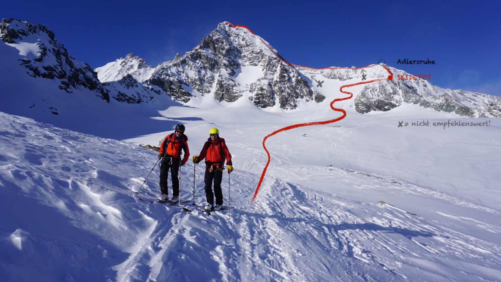 Der Großglockner mit der Adlersruhe im Winter