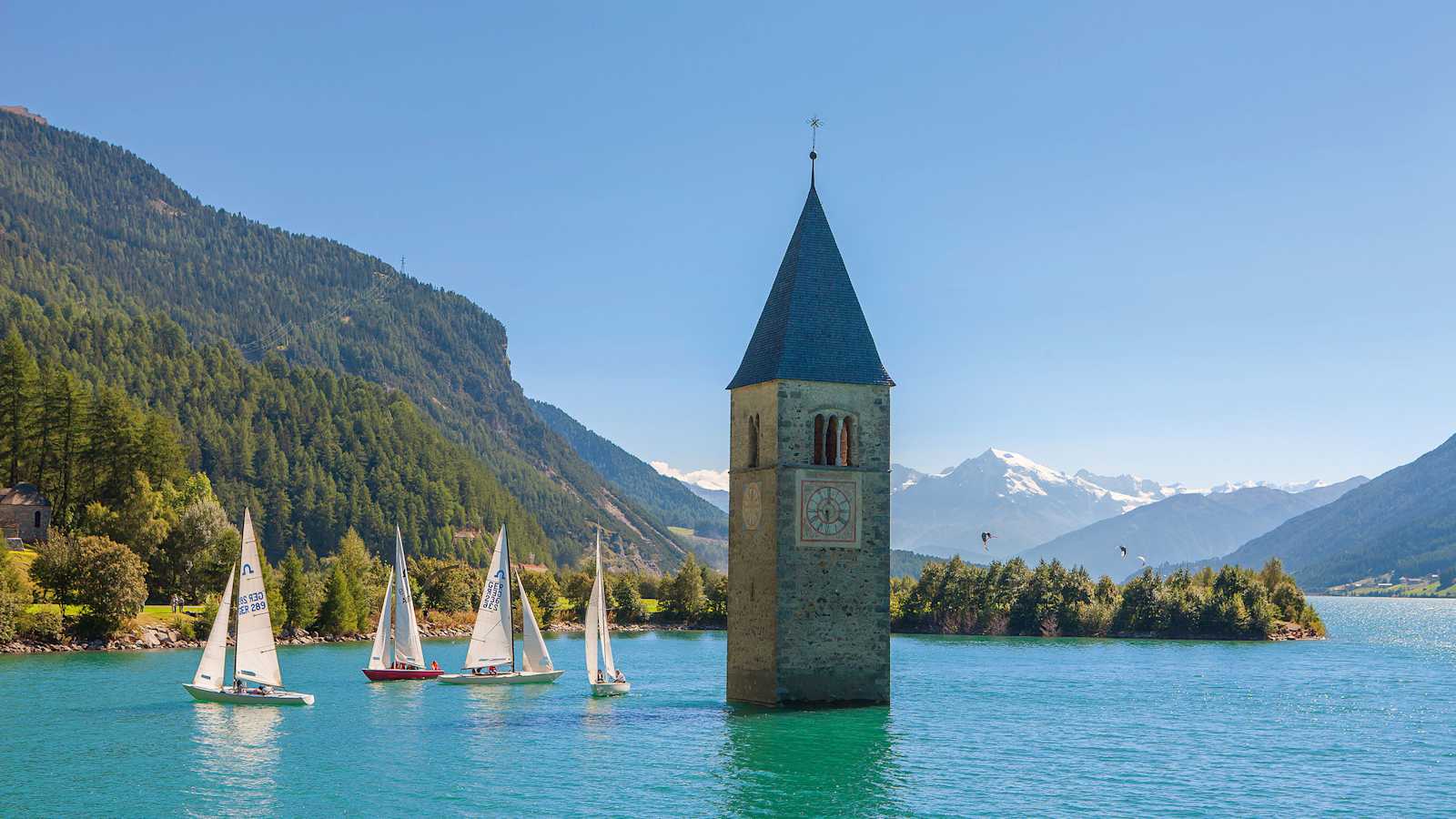 Reschen-Stausee in Südtirol