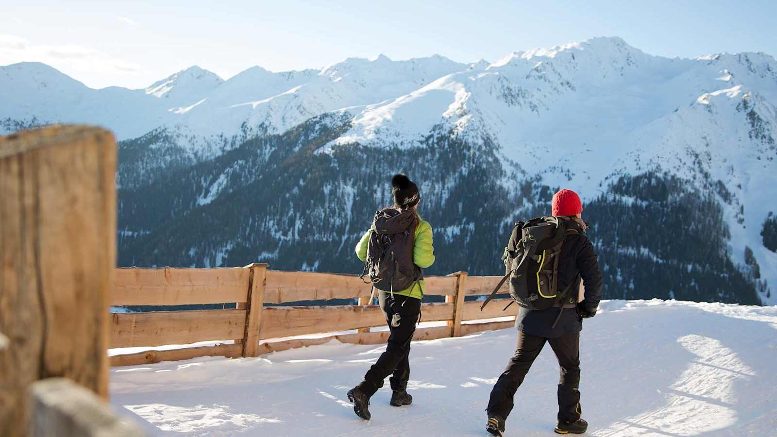 Die Wanderer genießen das Panorama auf der Uwald-Alm.