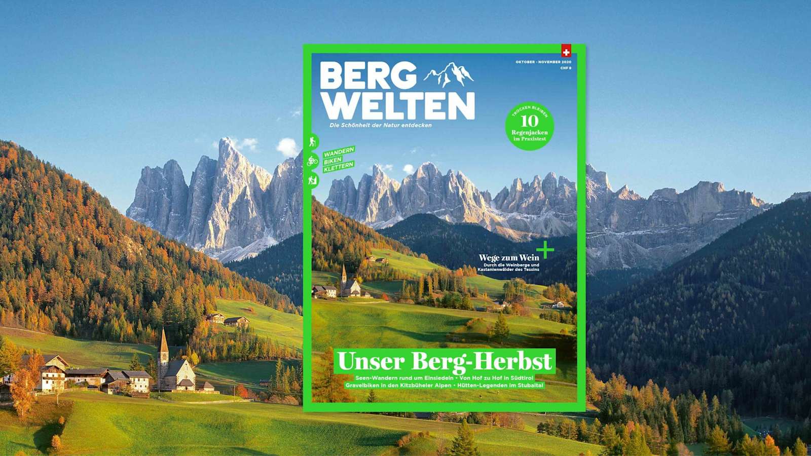 Das aktuelle Bergwelten Magazin (Oktober/November 2020)