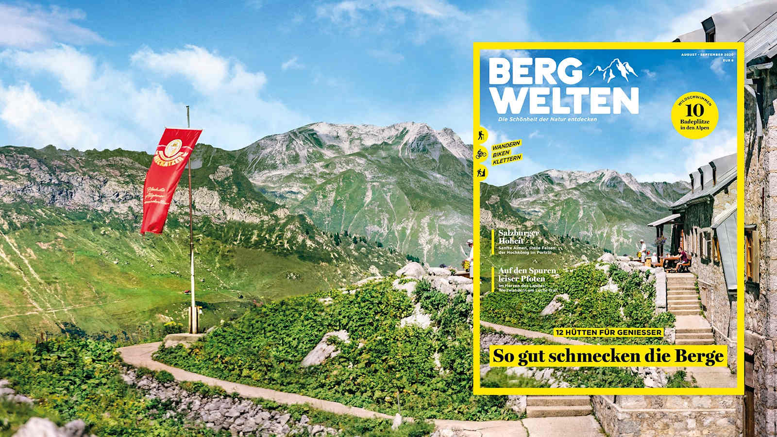 Das aktuelle Bergwelten Magazin (August/September 2020)